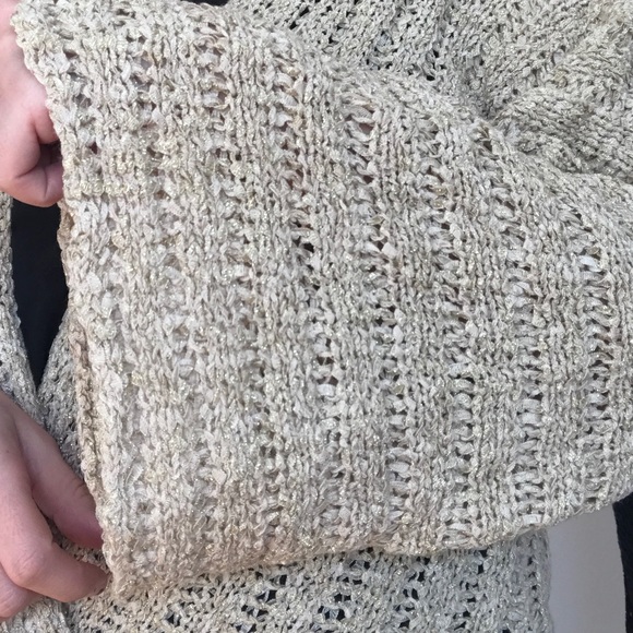 Bebe Gold Metallic Wrap Sweater - Picture 3 of 7